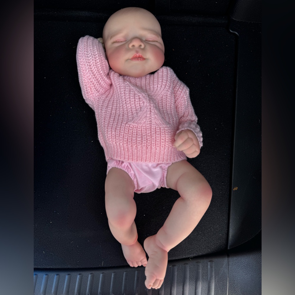 Pink Knit Baby Doll Outfit